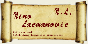 Nino Lacmanović vizit kartica